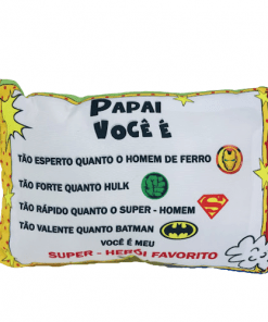 almofadinha personalizada para cesta de presente para o dia dos pais